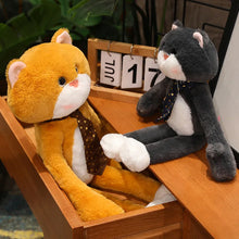 Load image into Gallery viewer, Long-Legged Necktie Orange and White Cat Plush Toy-13