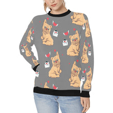 Load image into Gallery viewer, Love Letter English Bulldog Women&#39;s Sweatshirt-Apparel-Apparel, English Bulldog, Sweatshirt-Gray-XS-11