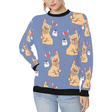 Load image into Gallery viewer, Love Letter English Bulldog Women&#39;s Sweatshirt-Apparel-Apparel, English Bulldog, Sweatshirt-CornflowerBlue-XS-12