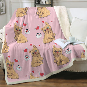 Love Letter English Bulldogs Soft Warm Fleece Blanket - 4 Colors-Blanket-Blankets, English Bulldog, Home Decor-14
