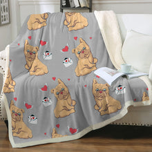 Load image into Gallery viewer, Love Letter English Bulldogs Soft Warm Fleece Blanket - 4 Colors-Blanket-Blankets, English Bulldog, Home Decor-16
