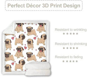 Love Letter English Bulldogs Soft Warm Fleece Blanket - 4 Colors-Blanket-Blankets, English Bulldog, Home Decor-7