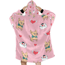 Load image into Gallery viewer, Love Letter Fawn Chihuahua Blanket Hoodie for Women-Apparel-Apparel, Blankets-12