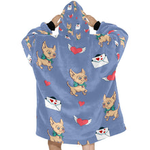 Load image into Gallery viewer, Love Letter Fawn Chihuahua Blanket Hoodie for Women-Apparel-Apparel, Blankets-6