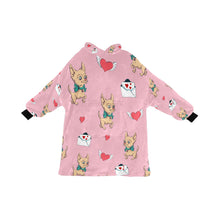 Load image into Gallery viewer, Love Letter Fawn Chihuahua Blanket Hoodie for Women-Apparel-Apparel, Blankets-Pink-ONE SIZE-7