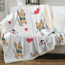 Load image into Gallery viewer, Love Letter Fawn Chihuahua Love Soft Warm Fleece Blanket - 4 Colors-Blanket-Blankets, Chihuahua, Home Decor-13