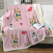 Load image into Gallery viewer, Love Letter Fawn Chihuahua Love Soft Warm Fleece Blanket - 4 Colors-Blanket-Blankets, Chihuahua, Home Decor-14