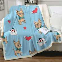 Load image into Gallery viewer, Love Letter Fawn Chihuahua Love Soft Warm Fleece Blanket - 4 Colors-Blanket-Blankets, Chihuahua, Home Decor-15