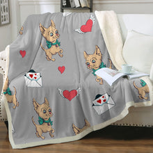 Load image into Gallery viewer, Love Letter Fawn Chihuahua Love Soft Warm Fleece Blanket - 4 Colors-Blanket-Blankets, Chihuahua, Home Decor-16