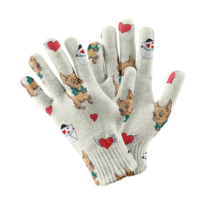 Love Letter Fawn Chihuahua Love Touch Screen Gloves-Accessories-Accessories, Chihuahua, Dog Dad Gifts, Dog Mom Gifts, Gloves-White-3