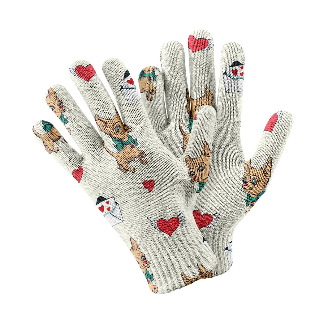 Love Letter Fawn Chihuahua Love Touch Screen Gloves-Accessories-Accessories, Chihuahua, Dog Dad Gifts, Dog Mom Gifts, Gloves-White-3