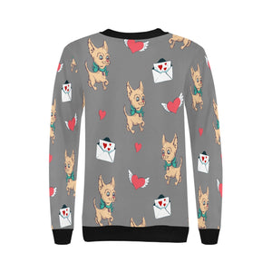 Love Letter Fawn Chihuahua Love Women's Sweatshirt-Apparel-Apparel, Chihuahua, Sweatshirt-16