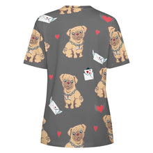 Load image into Gallery viewer, Love Letter Fawn Chihuahua All Over Print Women&#39;s Cotton T-Shirt - 4 Colors-Apparel-Apparel, Chihuahua, Shirt, T Shirt-7