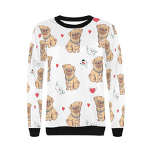 Load image into Gallery viewer, Love Letter Pugs Women&#39;s Sweatshirt-Apparel-Apparel, Pug, Sweatshirt-10