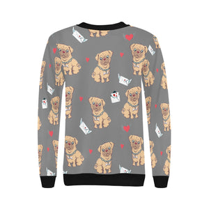 Love Letter Pugs Women's Sweatshirt-Apparel-Apparel, Pug, Sweatshirt-13