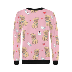 Love Letter Pugs Women's Sweatshirt-Apparel-Apparel, Pug, Sweatshirt-6