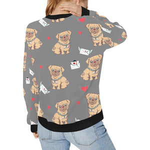 Love Letter Pugs Women's Sweatshirt-Apparel-Apparel, Pug, Sweatshirt-8