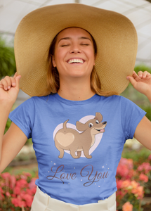 Love You Dachshund Women's T-Shirt-Apparel-Apparel, Dachshund, Dogs, T Shirt-Blue-Small-3