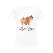 Load image into Gallery viewer, Love You Dachshund Women&#39;s T-Shirt-Apparel-Apparel, Dachshund, Dogs, T Shirt-4