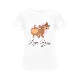 Love You Dachshund Women's T-Shirt-Apparel-Apparel, Dachshund, Dogs, T Shirt-4