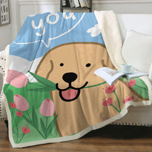 Load image into Gallery viewer, Love you Labrador Soft Warm Fleece Blanket-Blanket-Blankets, Home Decor, Labrador-10