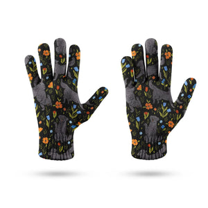 Flower Garden Black Labrador Touch Screen Gloves-Accessories-Accessories, Black Labrador, Dog Dad Gifts, Dog Mom Gifts, Gloves, Labrador-13