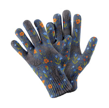 Load image into Gallery viewer, Flower Garden Black Labrador Touch Screen Gloves-Accessories-Accessories, Black Labrador, Dog Dad Gifts, Dog Mom Gifts, Gloves, Labrador-Navy-3