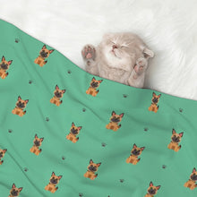 Load image into Gallery viewer, Loyal German Shepherd Pup Blanket for Dog-Pet Furniture-Blankets,German Shepherd,Home Decor-7