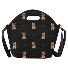 Load image into Gallery viewer, Loyal German Shepherd Pup Neoprene Lunch Bag-Black4-ONESIZE-10