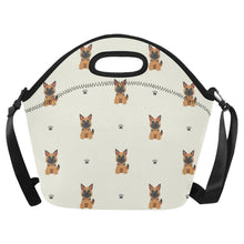 Load image into Gallery viewer, Loyal German Shepherd Pup Neoprene Lunch Bag-Ivory-ONESIZE-1