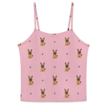 Load image into Gallery viewer, Loyal German Shepherd Pup Women's Cami and Shorts Pajama Set-10