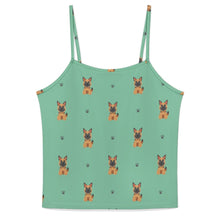 Load image into Gallery viewer, Loyal German Shepherd Pup Women's Cami and Shorts Pajama Set-18