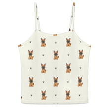 Load image into Gallery viewer, Loyal German Shepherd Pup Women's Cami and Shorts Pajama Set-22
