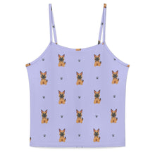 Load image into Gallery viewer, Loyal German Shepherd Pup Women's Cami and Shorts Pajama Set-6