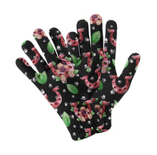 Load image into Gallery viewer, Lucky Pug Love Touch Screen Gloves-Accessories-Accessories, Dog Dad Gifts, Dog Mom Gifts, Gloves, Pug-Black-1