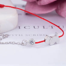 Load image into Gallery viewer, Lucky Red Thread Schnauzer Silver Bracelet-2