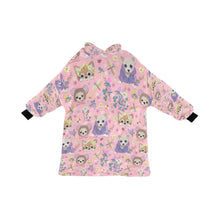 Load image into Gallery viewer, Magic Flower Garden Chihuahuas Blanket Hoodie for Women-Apparel-Apparel, Blankets-Pink-ONE SIZE-7