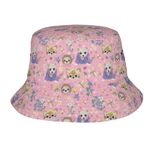 Load image into Gallery viewer, Magic Flower Garden Chihuahuas Bucket Hat-Hats &amp; Caps-Light Pink-One Size-2