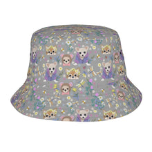Load image into Gallery viewer, Magic Flower Garden Chihuahuas Bucket Hat-Hats &amp; Caps-Parisian Gray-One Size-5
