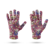 Load image into Gallery viewer, Magic Flower Garden Chihuahuas Touch Screen Gloves-Accessories-Accessories, Chihuahua, Dog Dad Gifts, Dog Mom Gifts, Gloves-11