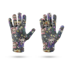 Load image into Gallery viewer, Magic Flower Garden Chihuahuas Touch Screen Gloves-Accessories-Accessories, Chihuahua, Dog Dad Gifts, Dog Mom Gifts, Gloves-12