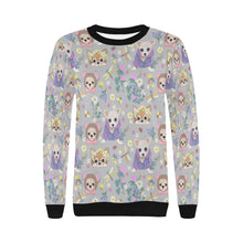 Load image into Gallery viewer, Magic Flower Garden Chihuahuas Women&#39;s Sweatshirt-Apparel-Apparel, Chihuahua, Sweatshirt-11