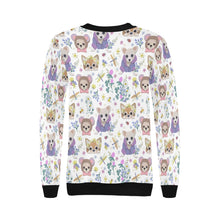 Load image into Gallery viewer, Magic Flower Garden Chihuahuas Women&#39;s Sweatshirt-Apparel-Apparel, Chihuahua, Sweatshirt-4