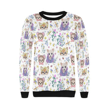 Load image into Gallery viewer, Magic Flower Garden Chihuahuas Women&#39;s Sweatshirt-Apparel-Apparel, Chihuahua, Sweatshirt-5