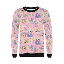 Load image into Gallery viewer, Magic Flower Garden Chihuahuas Women&#39;s Sweatshirt-Apparel-Apparel, Chihuahua, Sweatshirt-7