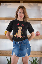 Load image into Gallery viewer, Magic Love Bunny Labrador Women&#39;s T-Shirt-Apparel-Apparel, Dogs, Labrador, T Shirt-Black-Small-2
