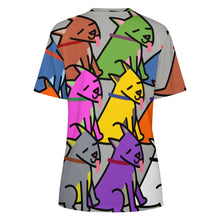 Load image into Gallery viewer, Magical Bull Terrier Love All Over Print Women&#39;s Cotton T-Shirt - 4 Colors-Apparel-Apparel, Bull Terrier, Shirt, T Shirt-8