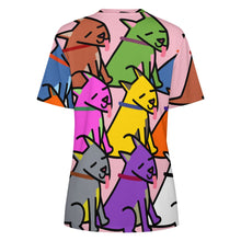 Load image into Gallery viewer, Magical Bull Terrier Love All Over Print Women&#39;s Cotton T-Shirt - 4 Colors-Apparel-Apparel, Bull Terrier, Shirt, T Shirt-4