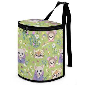 Magical Flower Garden Chihuahuas Multipurpose Car Storage Bag-ONE SIZE-DarkKhaki-7