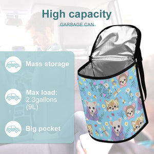 Magical Flower Garden Chihuahuas Multipurpose Car Storage Bag-11